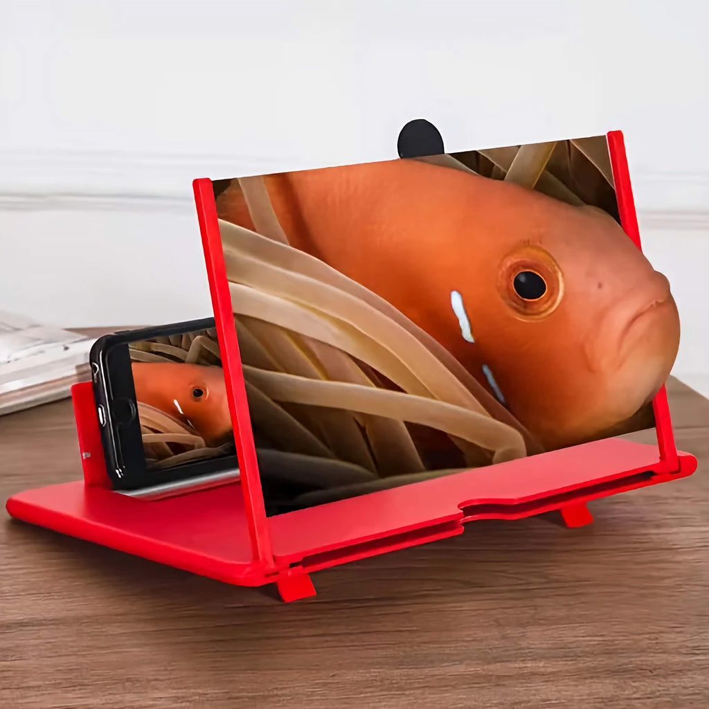 12 Inch Multi Functional HD Mobile Phone Screen Video Magnifier Screen Amplifier for Phone Holder Enlarged Screen Phone Stand