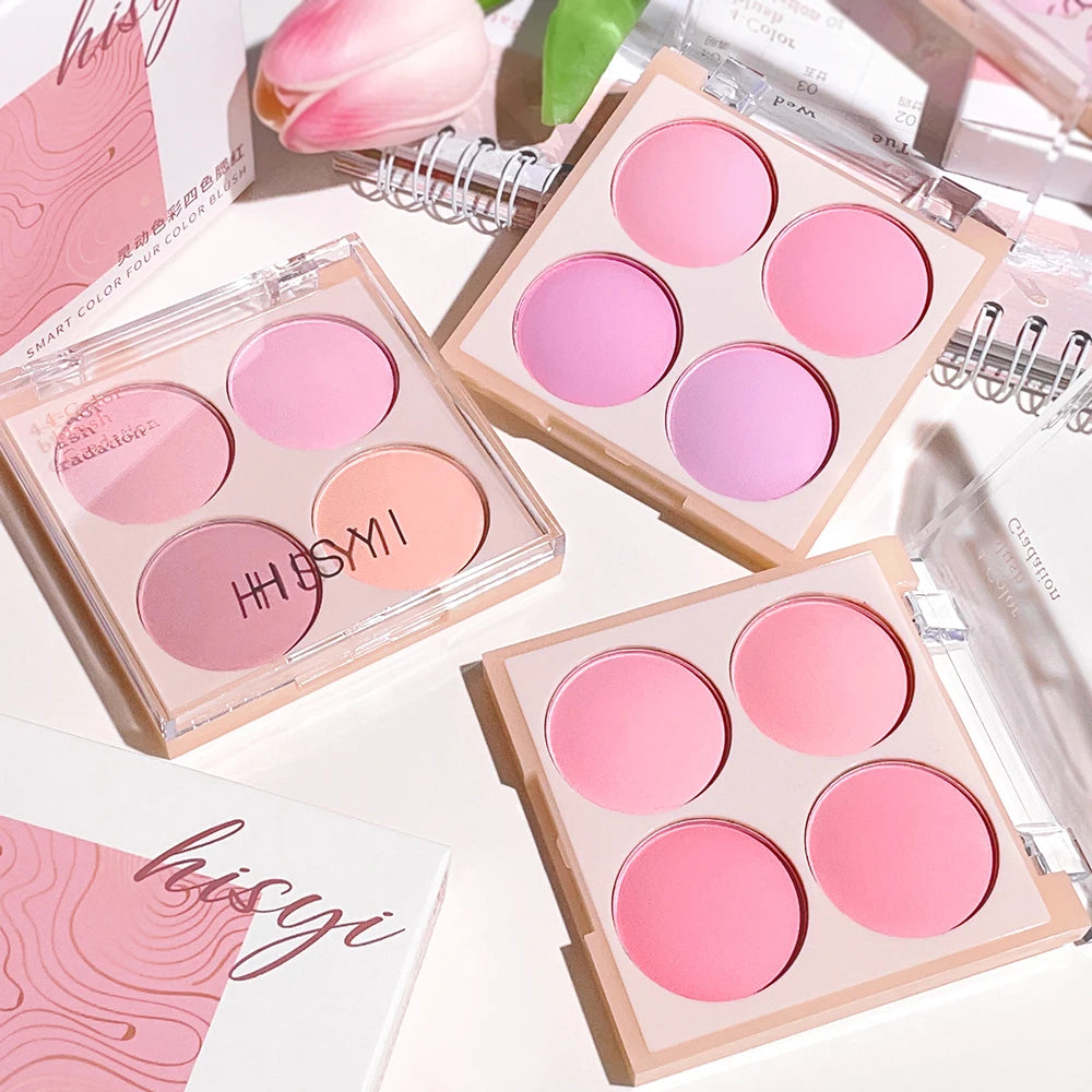 Radiant Blush Palette Makeup – Soft Matte & Shimmer, Natural Glow for a Youthful Look