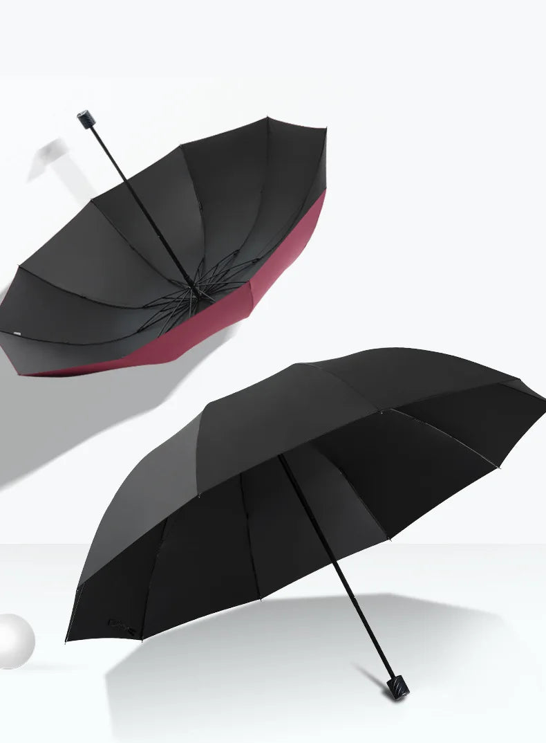 130cm extra-large folding umbrella suitable for both sunny and rainy days and is windproof, waterproof comprehensive protection.