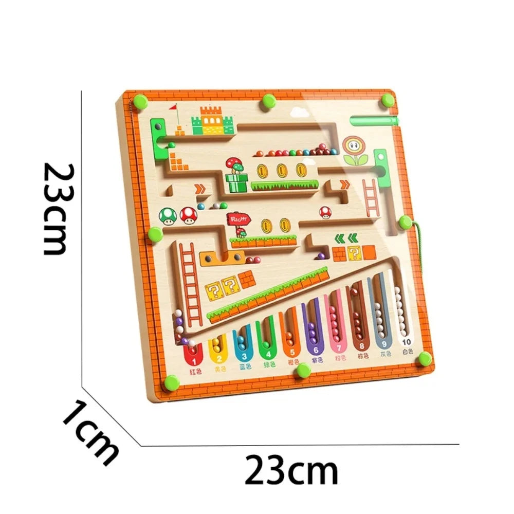 Children's Magnetic Maze Walking Ball Baby Concentration Training, Writing Logic Thinking 3-4 Year Old Early Education Puzzle To