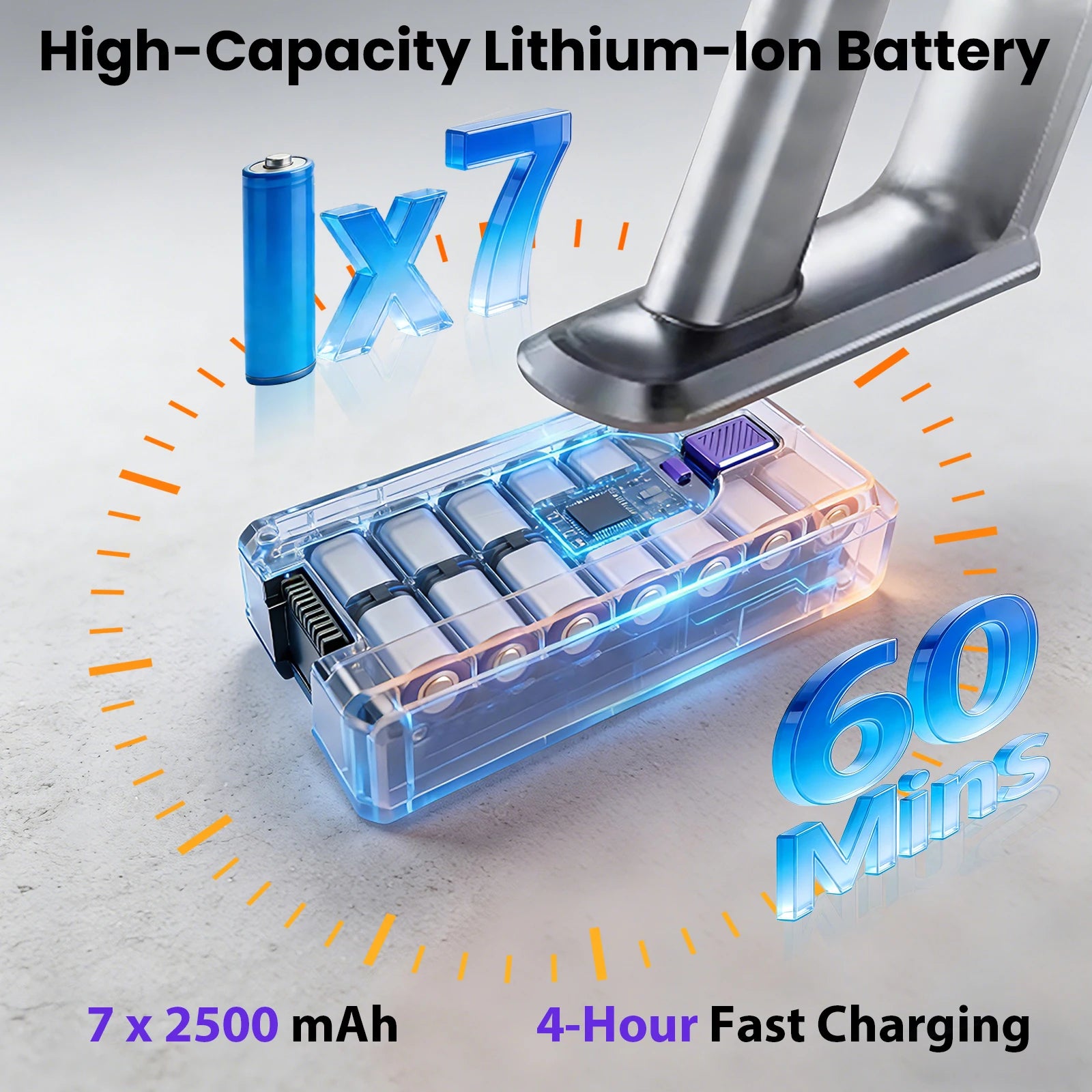 Grenintol S119 Cordless vacuum cleaner Portable | 500W/75kPa Strong Suction | Bending 3-Step Setting | Pet Friendly