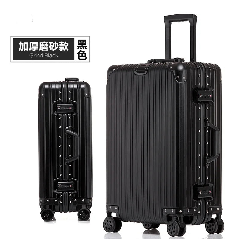 All Aluminum-magnesium Alloy Travel Suitcase High Quality Rolling Luggage 20/24/26/30'' Trolley Luggage Carry-On Cabin Suitcase