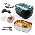 304 Stainless Steel Liner Portable Lunch Box 1.5 L Capacity Rechargeable Heating Food box with Fork Spoon for Driver Work