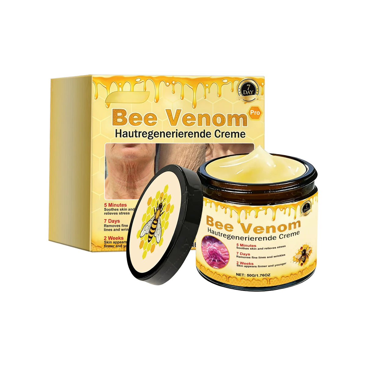 Bee Venom Cream Moisturizing Facial Rejuvenation Smooth Skin Elasticity Increased Reduce Fine Lines Anti Wrinkle Removal Cream