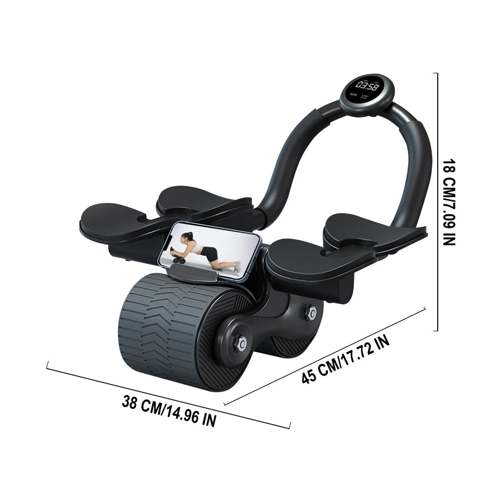 AB Roller Wheel Automatic Rebound Abdominal Muscle Training Fitness Elbow Support Abs Roller Wheel Core Exercise Equipment