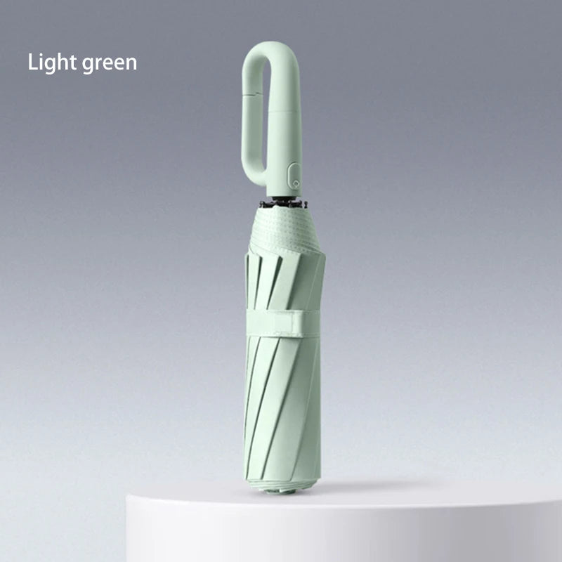 Fully automatic buckle sun umbrella for sunny and rainy days foldable and convenient rainproof sun-proof and UV-proof parasol