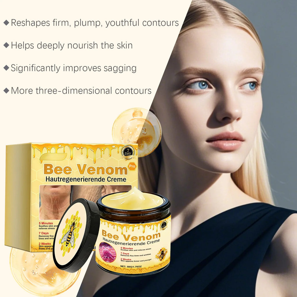 Bee Venom Cream Moisturizing Facial Rejuvenation Smooth Skin Elasticity Increased Reduce Fine Lines Anti Wrinkle Removal Cream