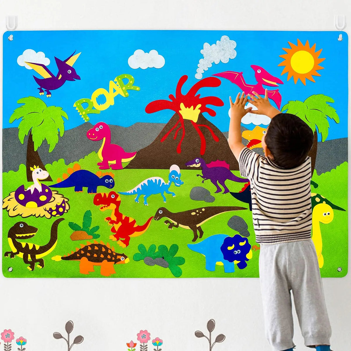 Montessori Felt Board Story Set Toys Preschool Learning Activities Board toys Outer Space Scientific Cognition Party Decorations