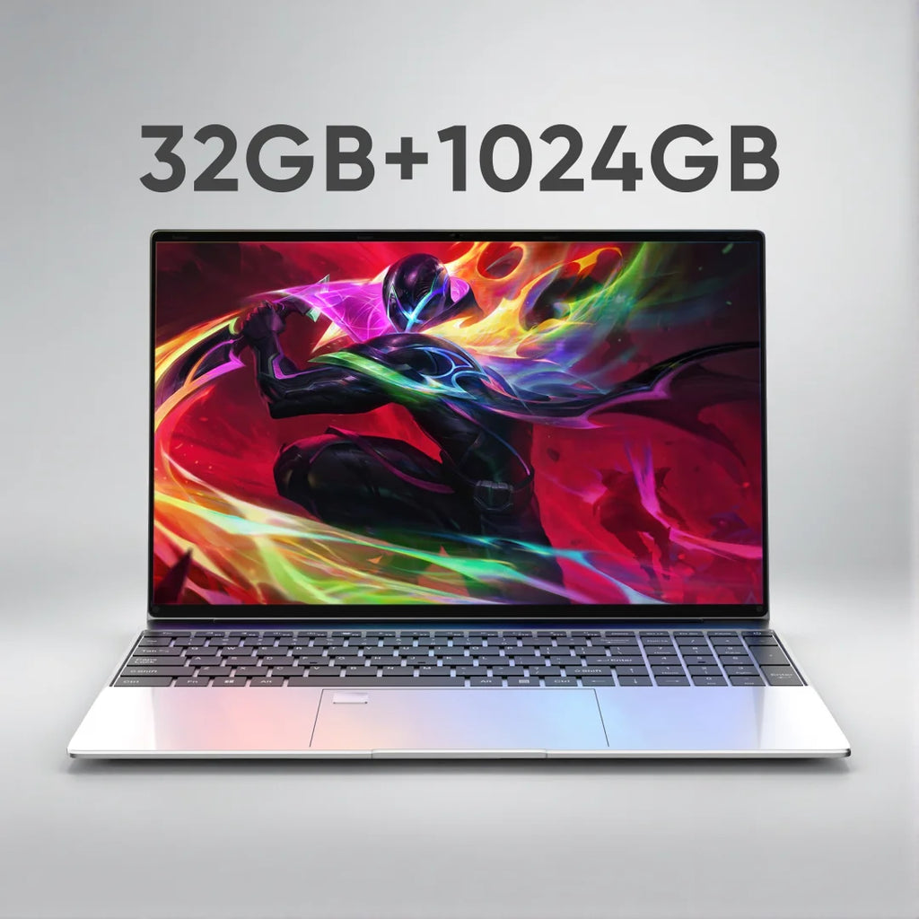 New 15.6" Laptop Intel Core i9-9880H 32GB 2TB Gaming PC Ultra Slim Office Study Computer PC Windows 11 Pro 1920*1080 HD
