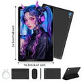 AEEZO Android 15 10.1 Inch Tablet Octa Core 24GB+128GB/1TB Expand WIFI6+BT5.0 HD IPS Screen with Stylus Keyboard Mouse Headphone