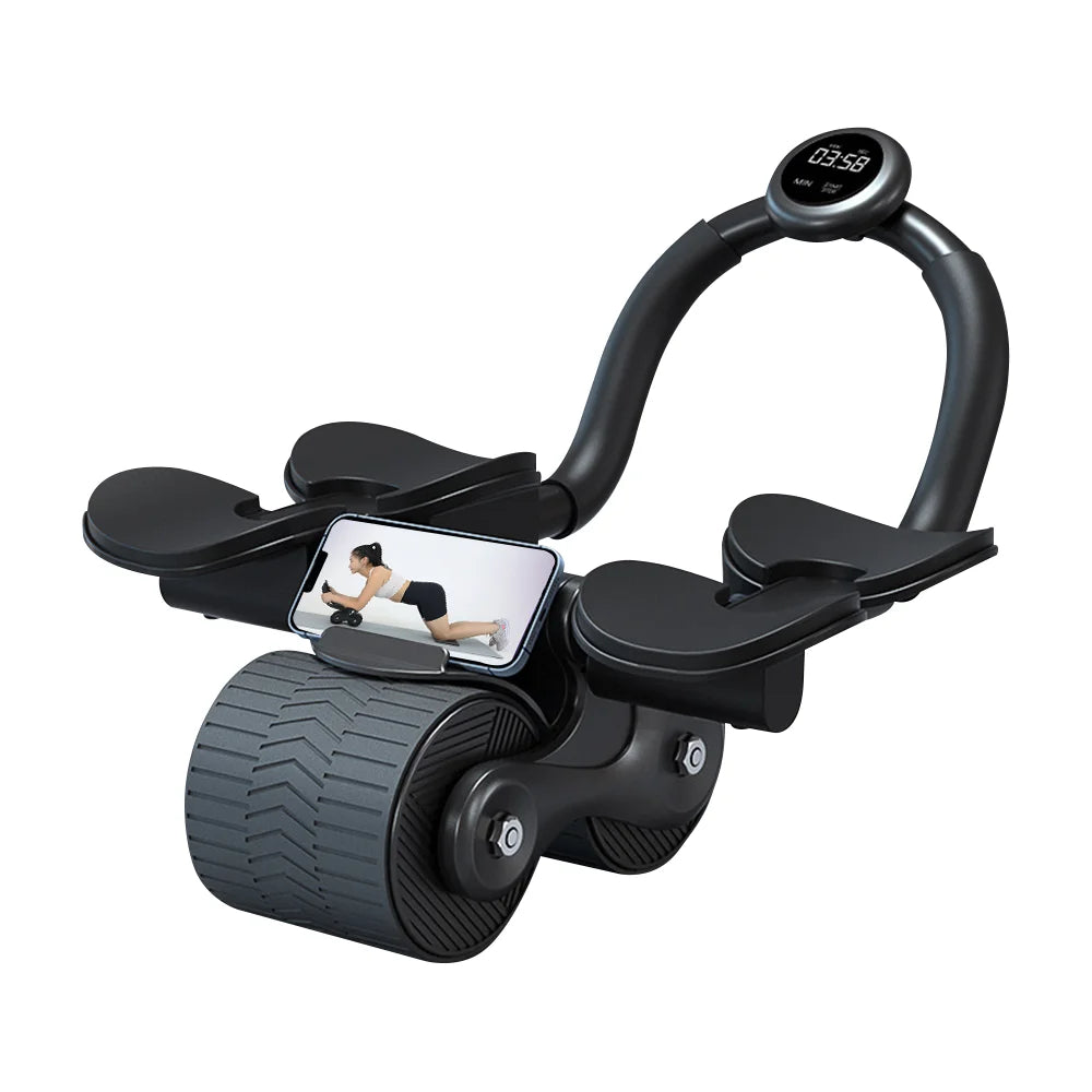 AB Roller Wheel Automatic Rebound Abdominal Muscle Training Fitness Elbow Support Abs Roller Wheel Core Exercise Equipment