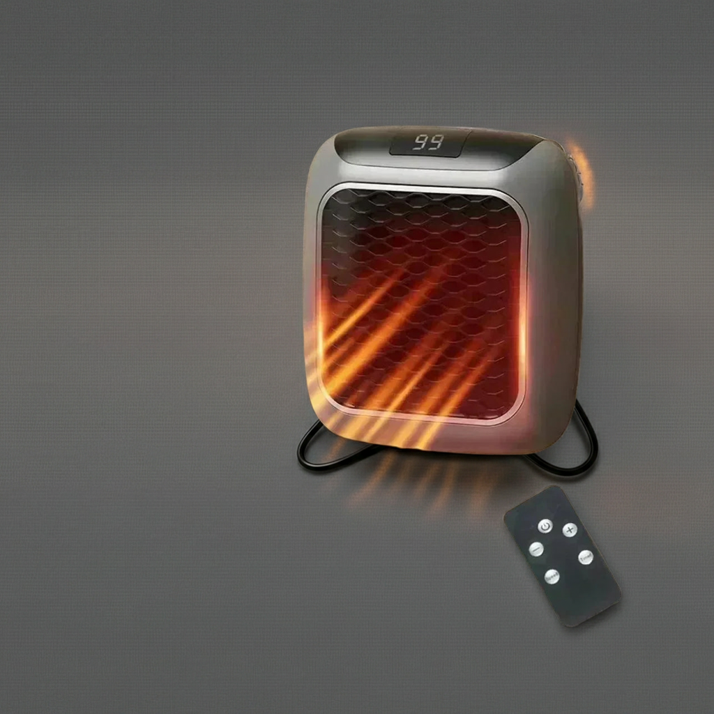 800W Mini Heater, PTC Ceramic Fast Heating Bathroom Heater with Remote Control, Wall Mounted Electric Heater for Indoor Use