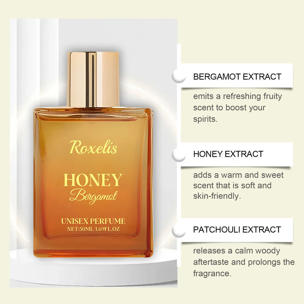 Roxelis Honey Bergamot Unisex Perfume a Gentle Natural and Fresh Fragrance for Women Everyday Wear Long Lasting Wholesale OEM