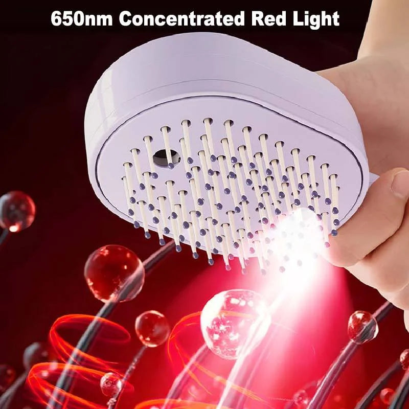 Anti Static Multifunctional Mist Brush Detangling Lightweight Steam Brush Ultrasonic Atomization Mini Self-Cleaning Hair Brush