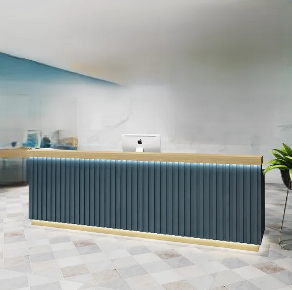 Mediterranean-Style Reception Counter for Clothing Stores Restaurants Hotels and Gyms Handmade From Vintage MDF Design