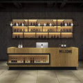 Retro Bar Double-Sided Lightweight Transparent Reception Counter Display for Supermarket Restaurant Front Desk