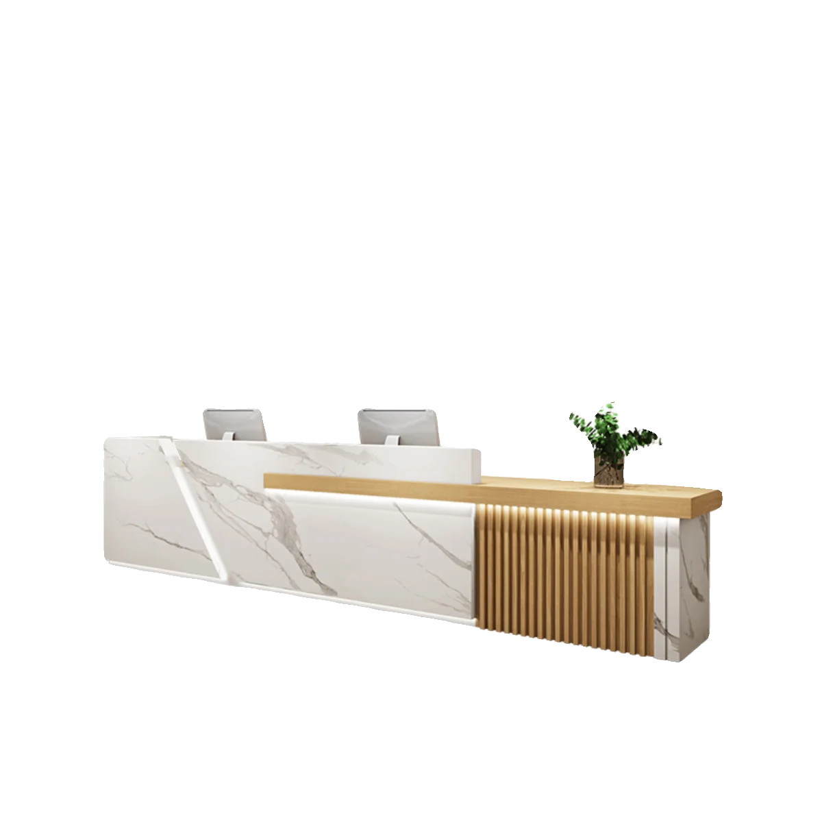 Luxury MDF Reception Desk for Beauty Salons Hotel Office Building Mall Use for Salon Reception Counter