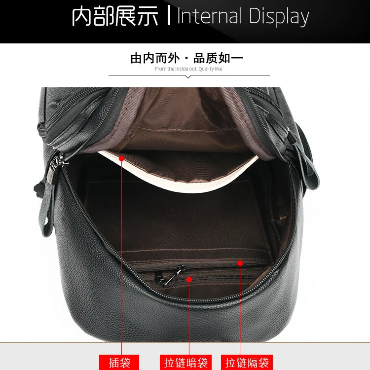 Ladies Fashion Backpacks Designer Multi Zipper Casual Student School Bag for Women High Quality PU Leather Backpacks