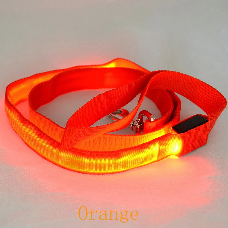 LED Dog Leash Light Luminous Pet Dog Lead Leash For Dogs Cats Nylon Light Night Safety Flashing Pet Dog Leashes For Small Dog