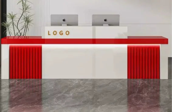 Luxury Customized Office Furniture Reception Desk with Logo Front Desk Bar Counter