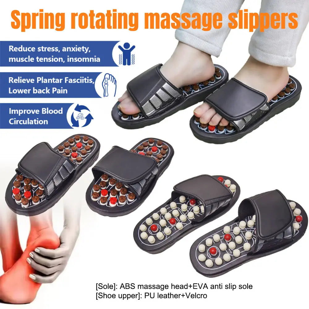 Foot Care Relaxation Massager Therapeutic Plantar Fasciitis Relief Slippers Sandals Shoes Unisex