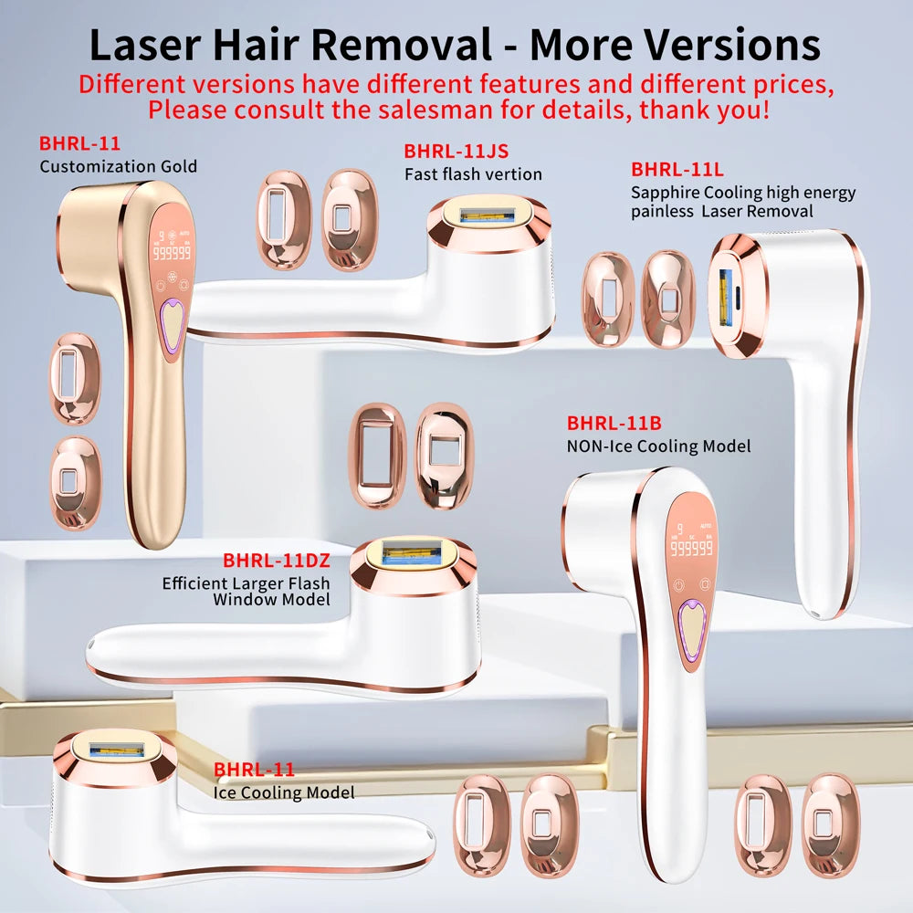 High Quality Ice Coo Sapphire Handset Portable Permanent Painless Epilator Home Use for Face and Body IPL Laser Hair Removal