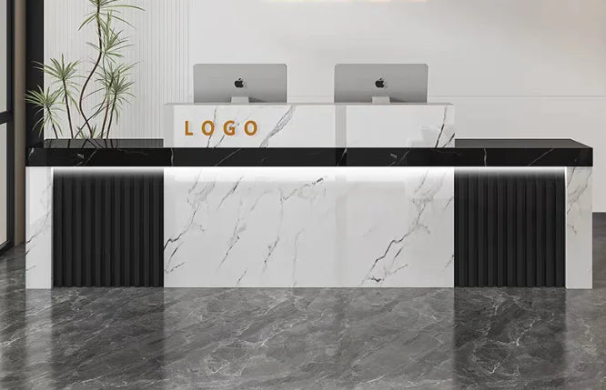 Luxury Customized Office Furniture Reception Desk with Logo Front Desk Bar Counter