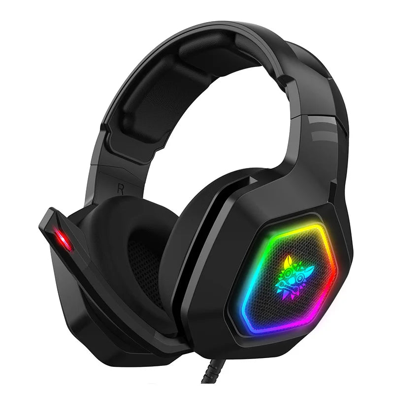 Free Sample ONIKUMA K10 PRO GamingHeadset RGB Light Noise Cancelling Adjustable Band PS4 Gaming Headset
