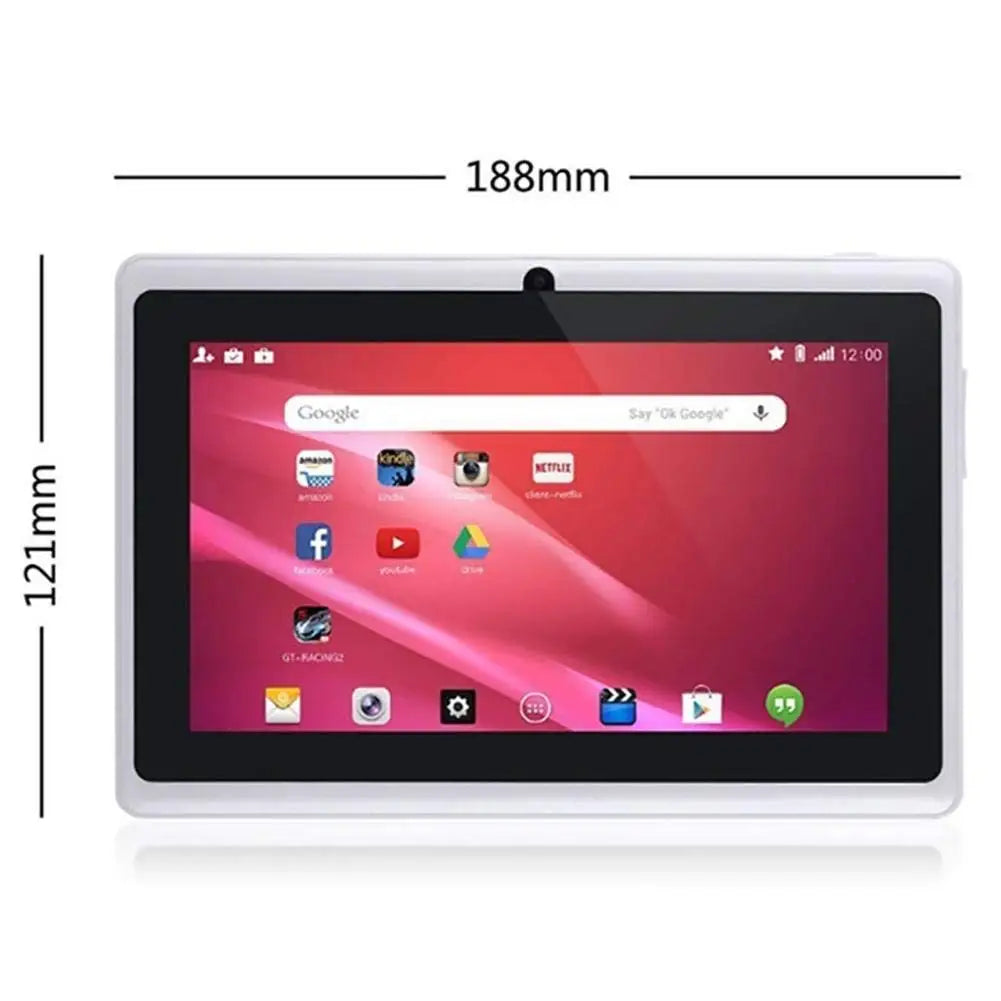 PC Quad Core Android 4.4 8GB WiFi 512M + 4GB 1GB+8GB Touchscreen Dual Cameras HD Tablet