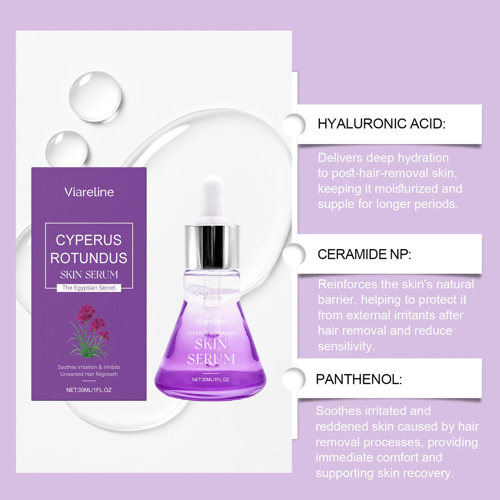 VIARELINE Bestselling High Quality Post-Hair Removal Care Serum Gentle Care for Body Skin Moisturizing Softening Serum 30ml
