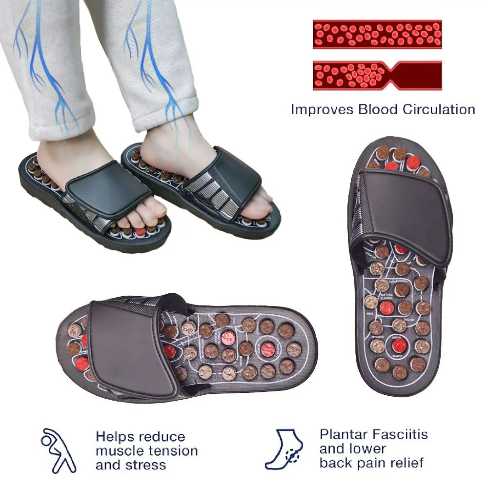 Foot Care Relaxation Massager Therapeutic Plantar Fasciitis Relief Slippers Sandals Shoes Unisex