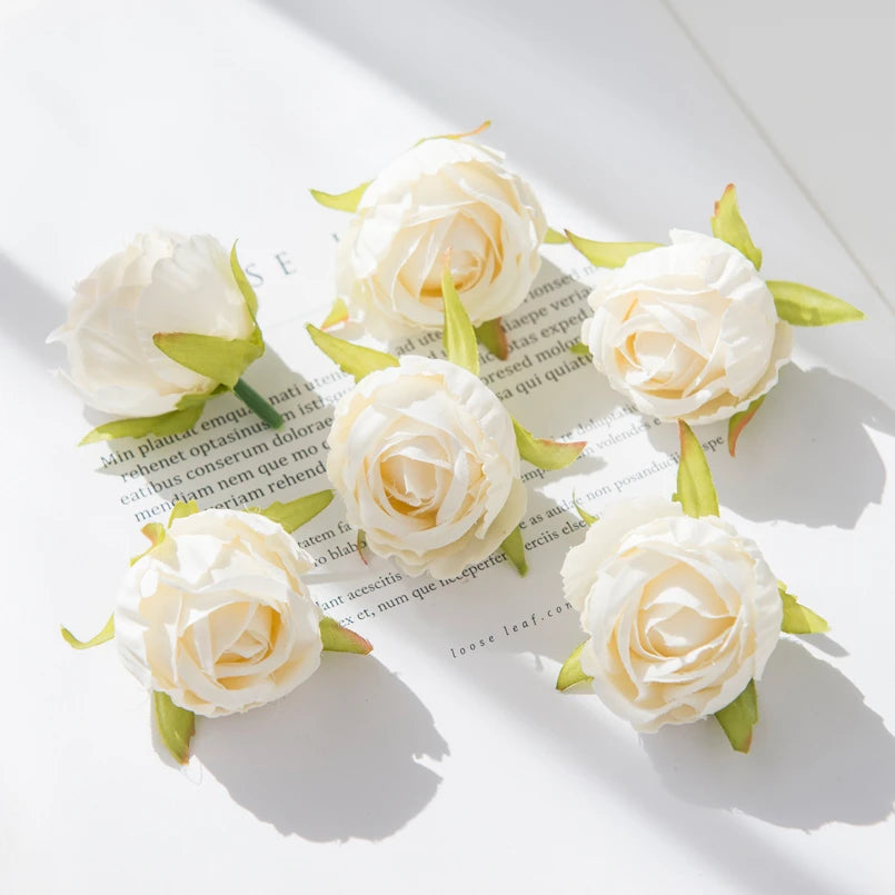 10/30pcs Artificial Flowers Silk Tea Buds Rose Wedding Wreaths bouquet Christmas Home Decorative Diy Scrapbooking Gifts Hot sale