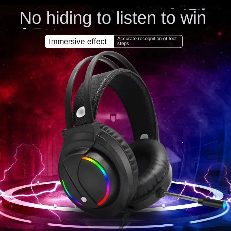 K1 Gaming Over-ear Wired Headphones Subwoofer RGB Lighting Active Noise Cancellation (ANC) Bass Boost Surround Sound 2.2m