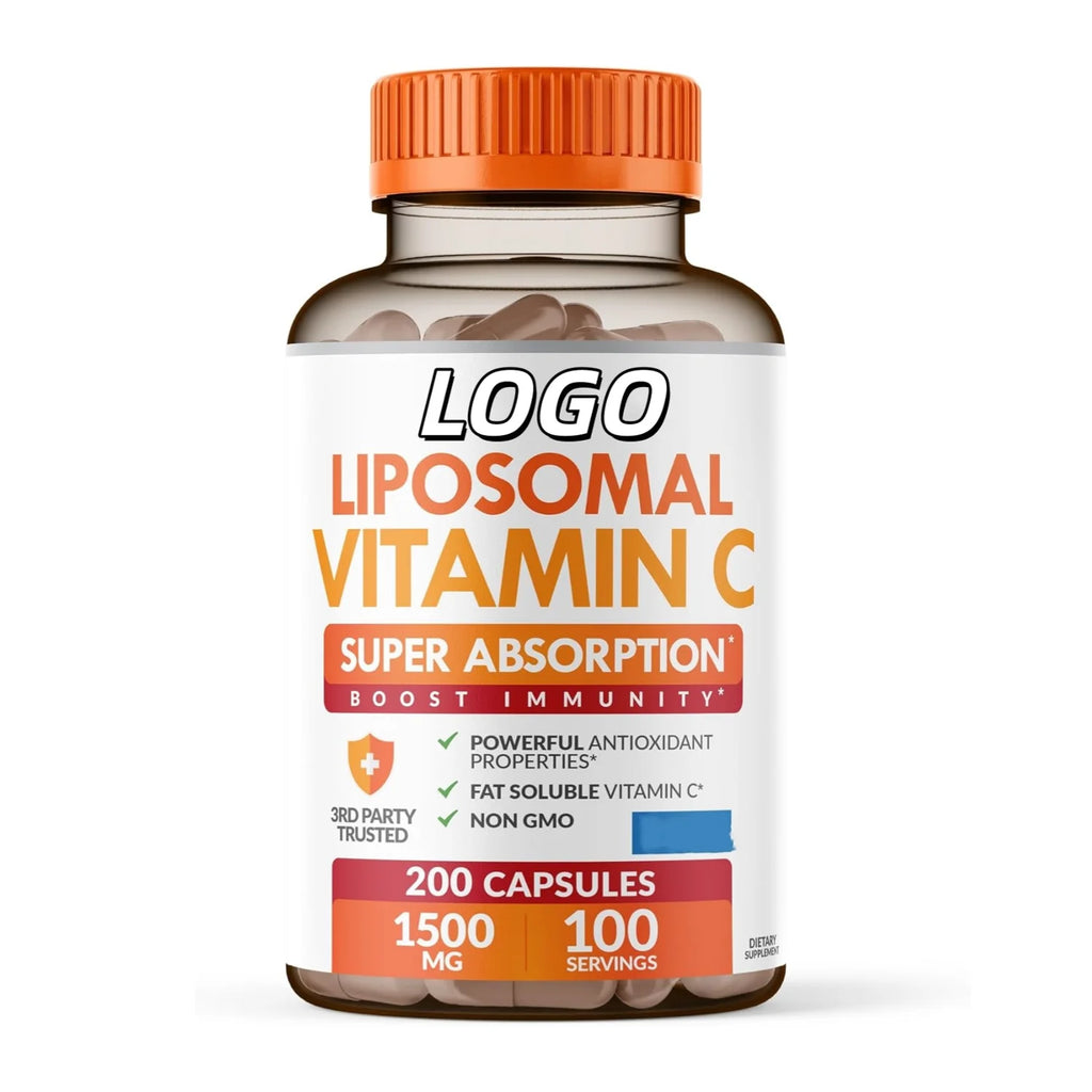 Healthy Liposomal Vitamin C Capsules, High Absorption, Immune System and Collagen Enhancement, High-dose Fat-soluble Immune