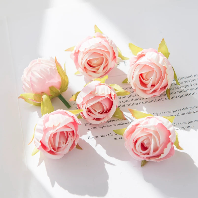 10/30pcs Artificial Flowers Silk Tea Buds Rose Wedding Wreaths bouquet Christmas Home Decorative Diy Scrapbooking Gifts Hot sale