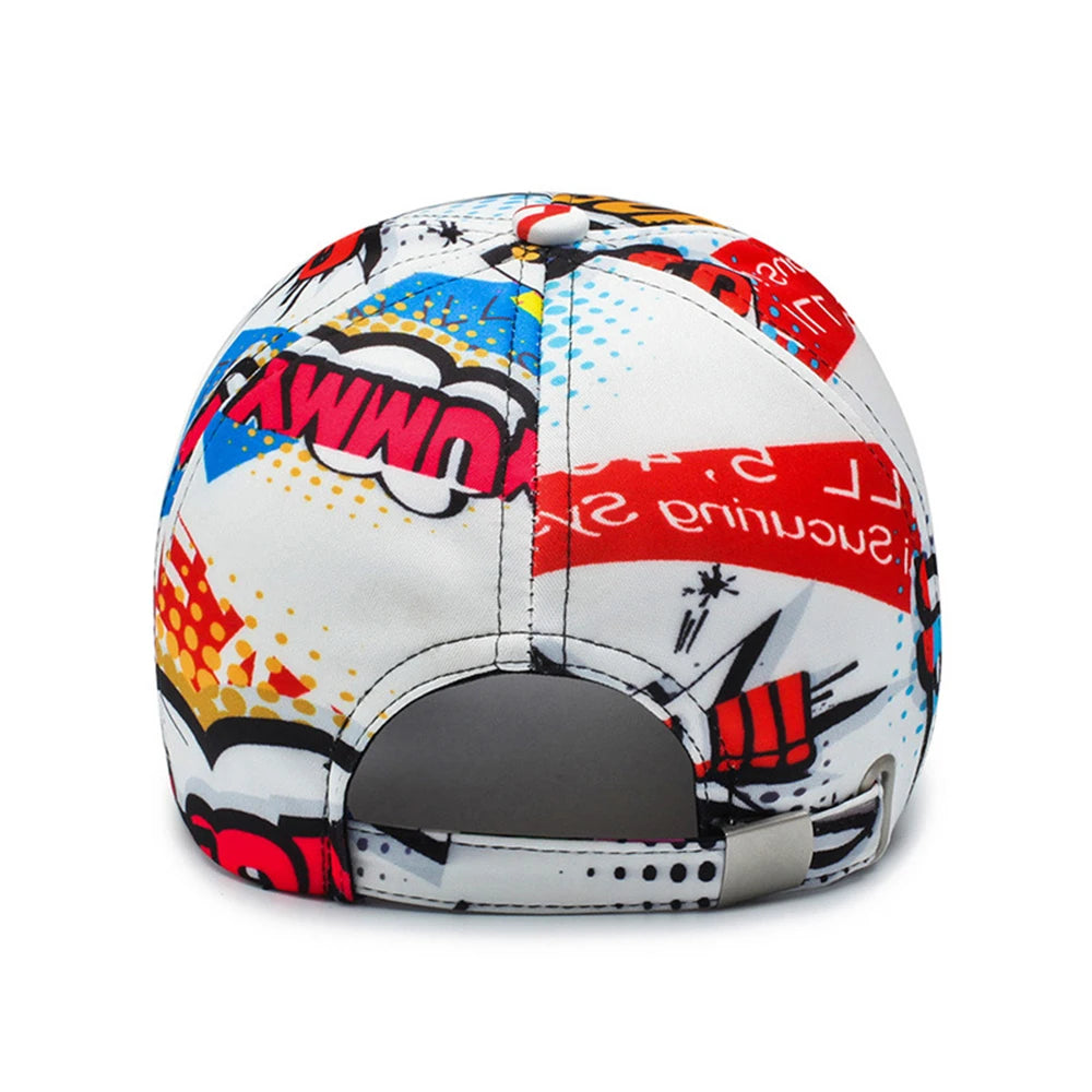 FS Fashion White Street Graffiti Baseball Cap For Men Summer Women Trucker Hat Cotton Snapback Hip Hop Caps Bone Masculino 2026