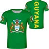 Cheap Wholesale GUYANA Flag T-shirt Printing Your Brand Fashion Casual Custom Graphic Tees T Shirts Men Summer Sports Soft Tops