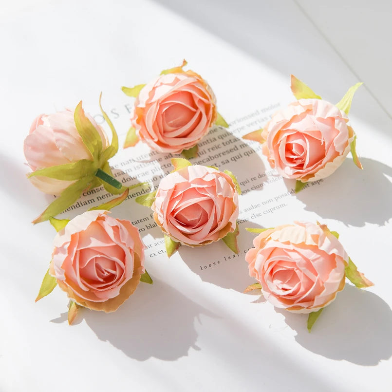 10/30pcs Artificial Flowers Silk Tea Buds Rose Wedding Wreaths bouquet Christmas Home Decorative Diy Scrapbooking Gifts Hot sale