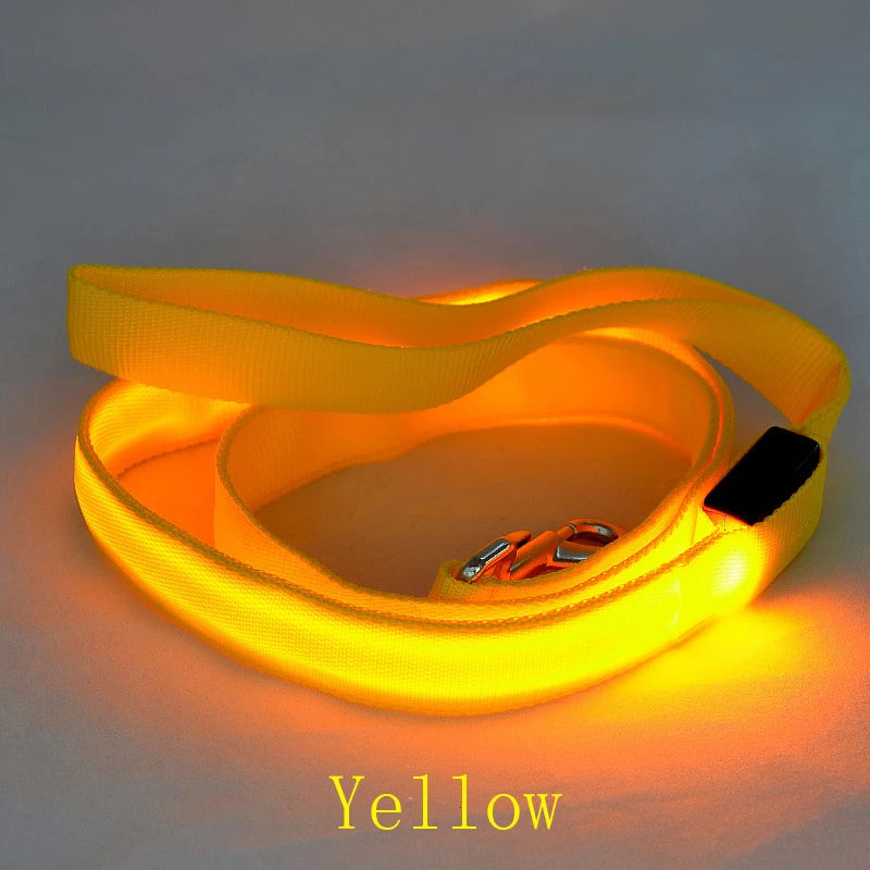 LED Dog Leash Light Luminous Pet Dog Lead Leash For Dogs Cats Nylon Light Night Safety Flashing Pet Dog Leashes For Small Dog