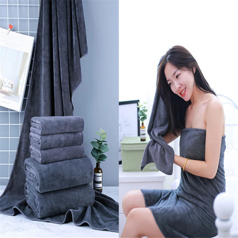 Bath Towel New 70*140cm  For Adults High Quality Thicken Soft Shower Spa Sport Travel Towel Microfiber Large Towel 80*180cm