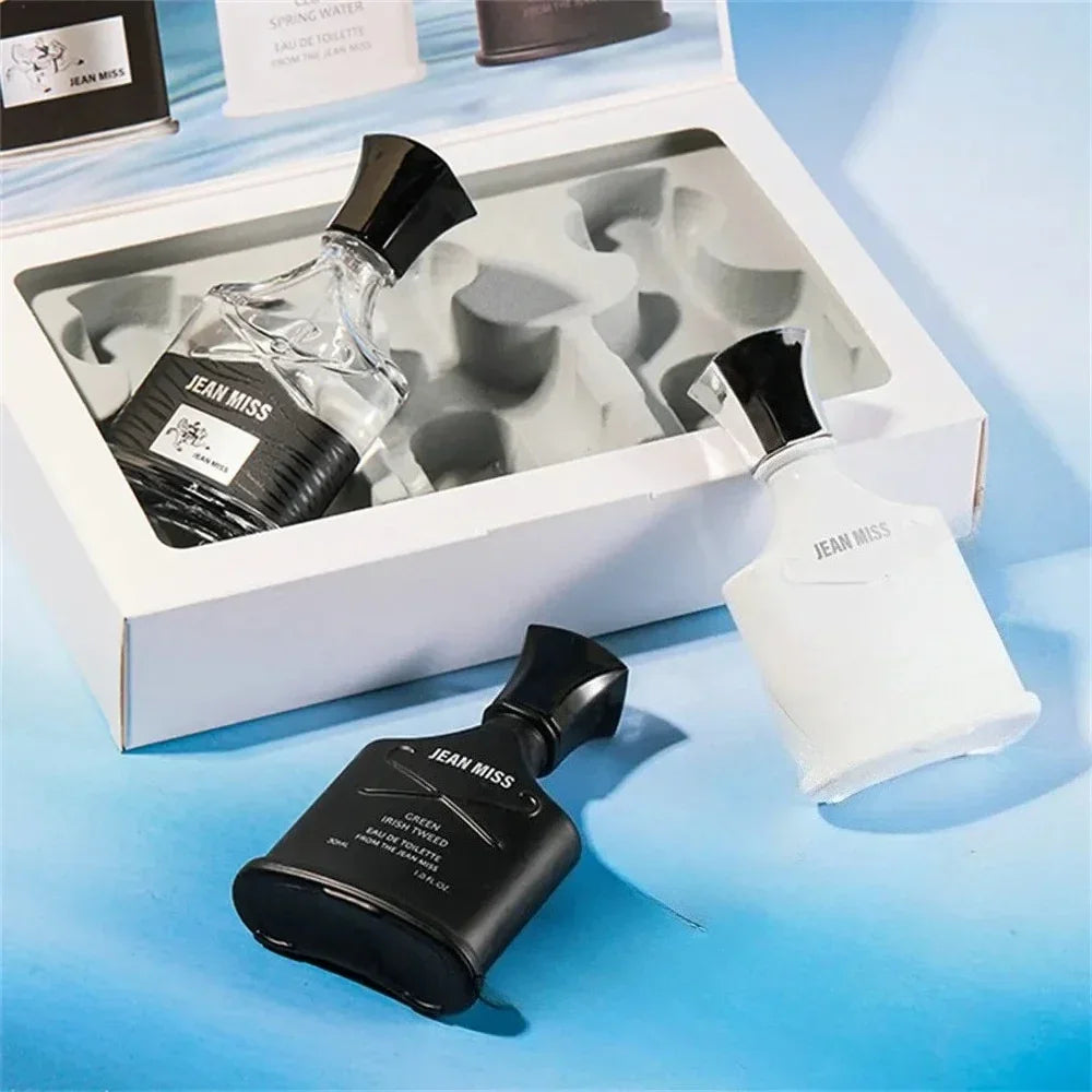 3 Bottles Men Perfume Gift Set Woody Fresh EDT Long Lasting Eco-Friendly 90ml Fragrance Spray Box Holiday Dating Gift