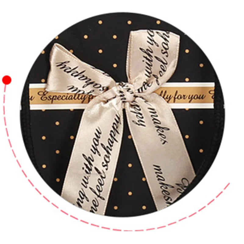 Black Portable Gift Bag with Handles For Books Paper Gift Bow Packing Box Birthday Party Wedding New Year Present Box