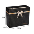Black Portable Gift Bag with Handles For Books Paper Gift Bow Packing Box Birthday Party Wedding New Year Present Box