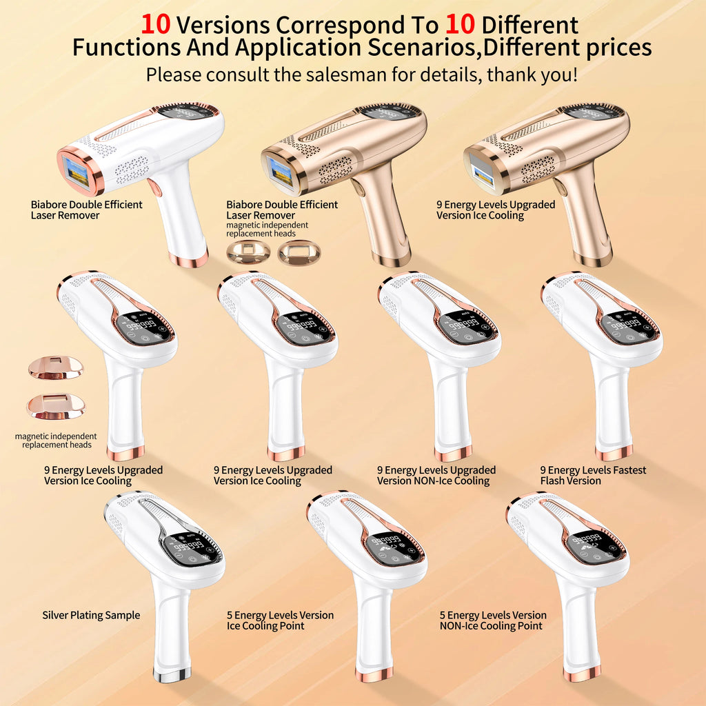 Newest Whole 2025 Use Diode Photon 999999 Portable Facial Body Remover Light Cool Handheld Painless Ipl Hair Removal Ice Laser