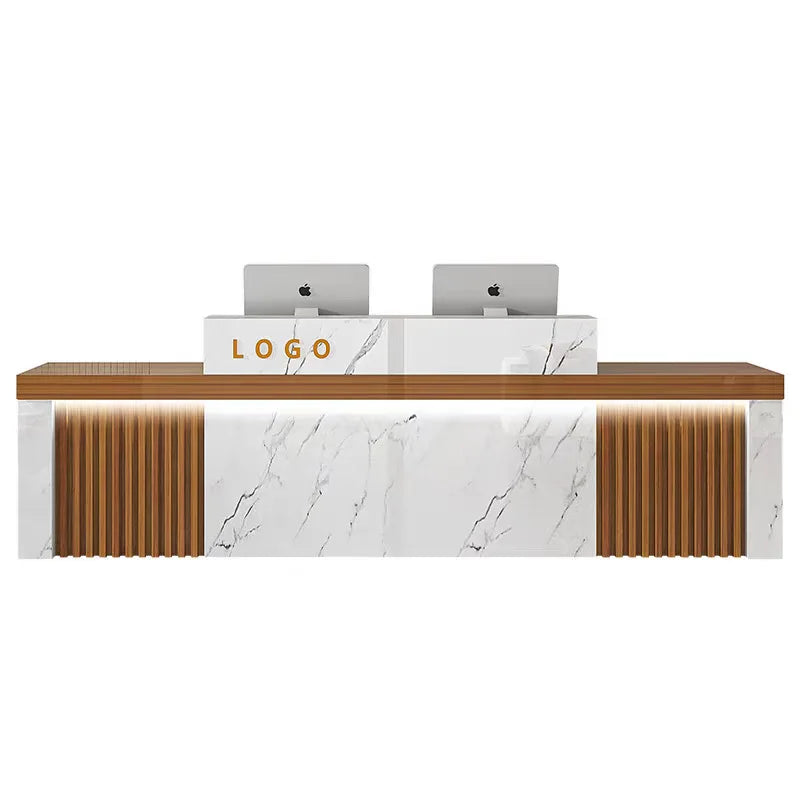 Luxury Customized Office Furniture Reception Desk with Logo Front Desk Bar Counter