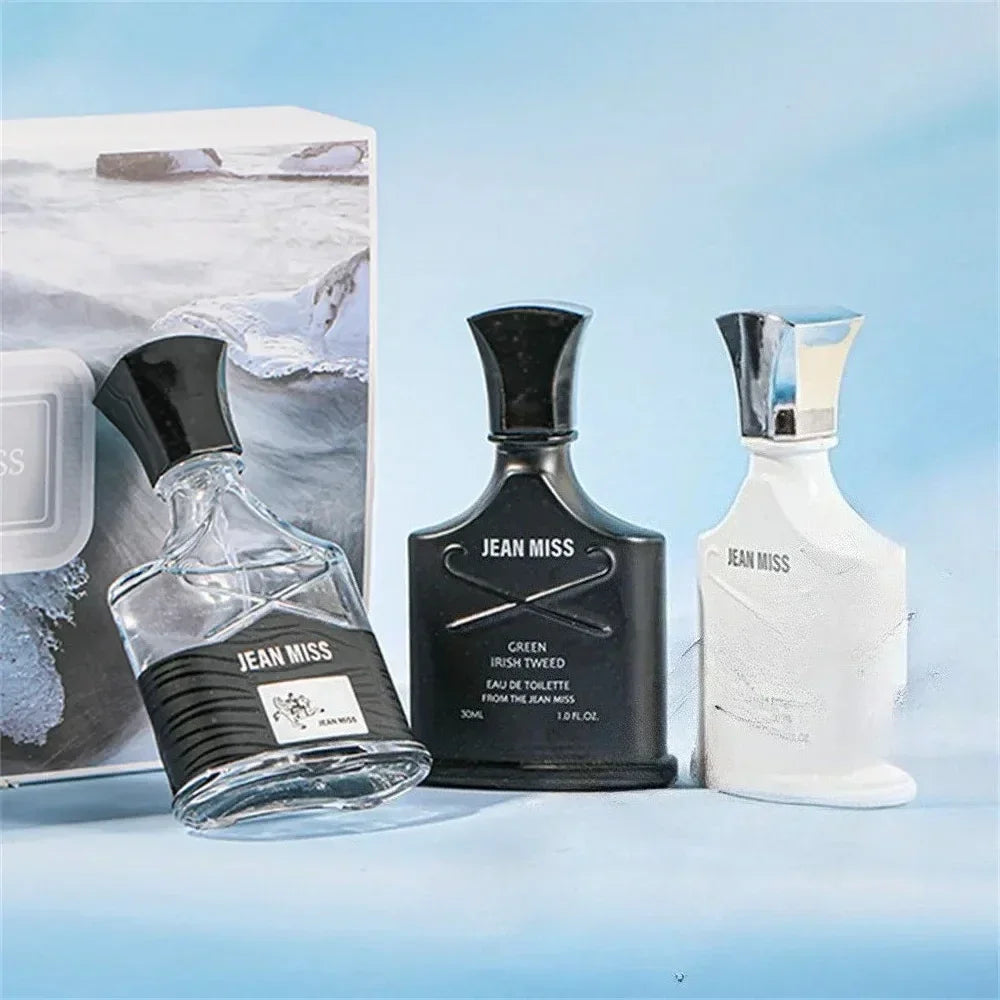 3 Bottles Men Perfume Gift Set Woody Fresh EDT Long Lasting Eco-Friendly 90ml Fragrance Spray Box Holiday Dating Gift