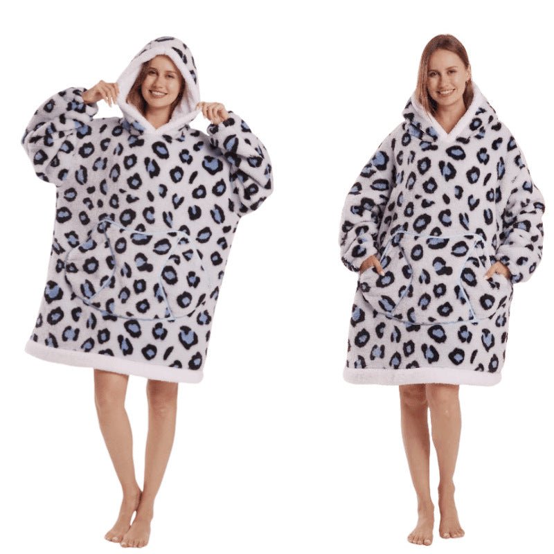 Temutk New Fruit-Themed Adult Sleepwear Autumn and Winter Thermal Wear Unisex Hooded Loungewear Couple Pajamas