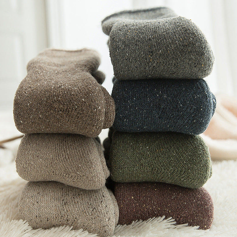 Brushed Wool Socks, Winter Women's Mid-Calf Socks, Thickeneded Fleece-Lined Snow Socks, Large Size Sleep Socks, Ski Socks, Floor Socks