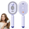 3 in 1 Electric Spray Air Cushions Massage Comb Self Cleaning Steam Anti-Tangle Essential Oil Misting Hair Brush Reduce Frizz