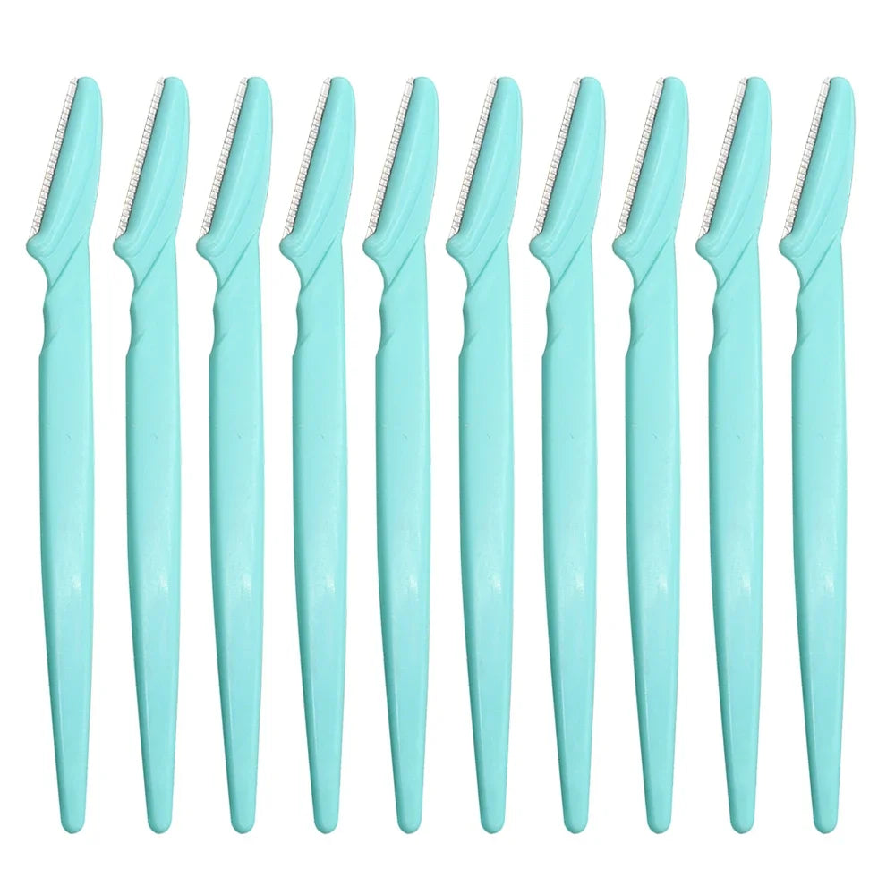 10Pcs Professional Trimmer Safe Blade Shaping Knife Eyebrow Blades Face Hair Removal Scraper Shaver Makeup Tool Beauty Cosmetics